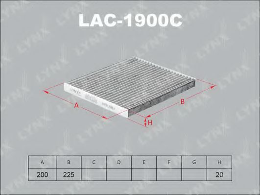 Фильтр салона lynxauto LAC-1900C