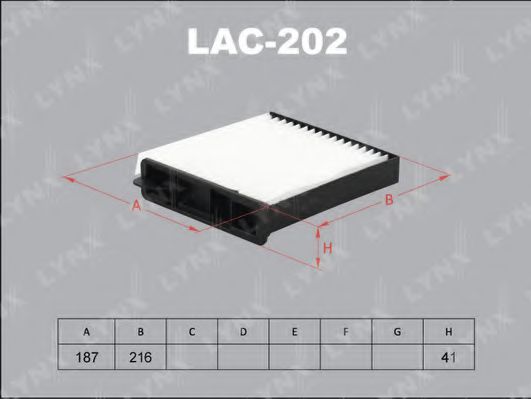 Фильтр салона lynxauto LAC-202