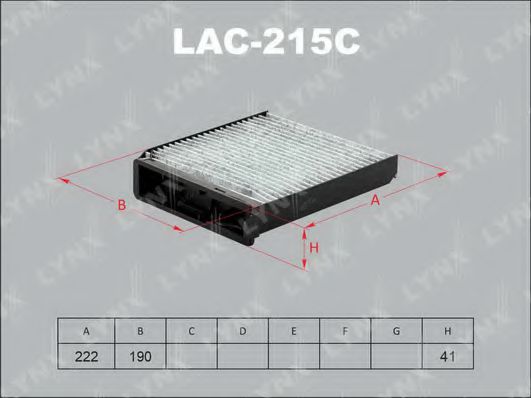 Фильтр салона lynxauto LAC-215C