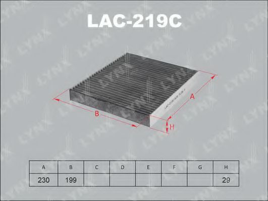 Фильтр салона lynxauto LAC-219C