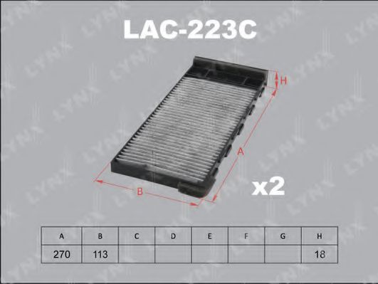Фильтр салона lynxauto LAC-223C