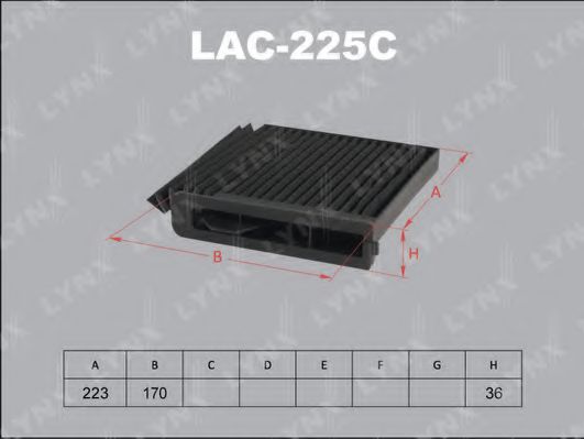 Фильтр салона lynxauto LAC-225C