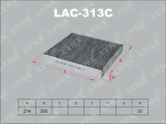 Фильтр салона lynxauto LAC-313C