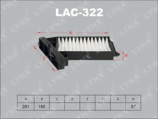 Фильтр салона lynxauto LAC-322