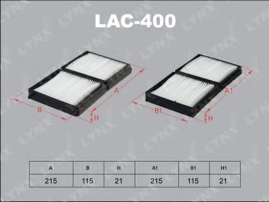 Фильтр салона lynxauto LAC-400