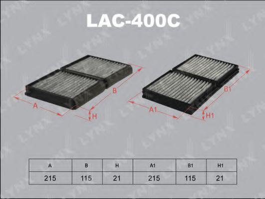 Фильтр салона lynxauto LAC-400C