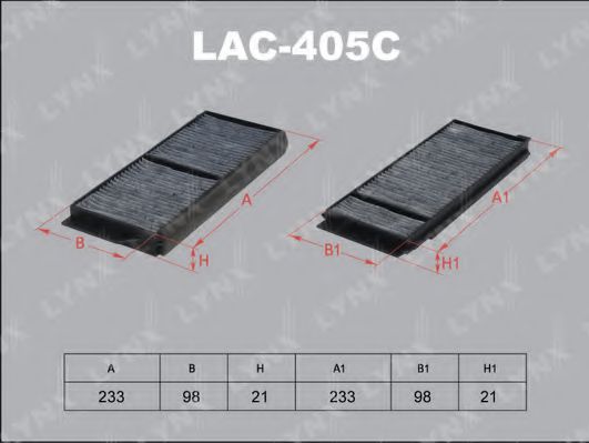 Фильтр салона lynxauto LAC-405C