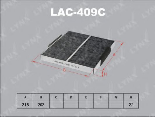 Фильтр салона lynxauto LAC-409C