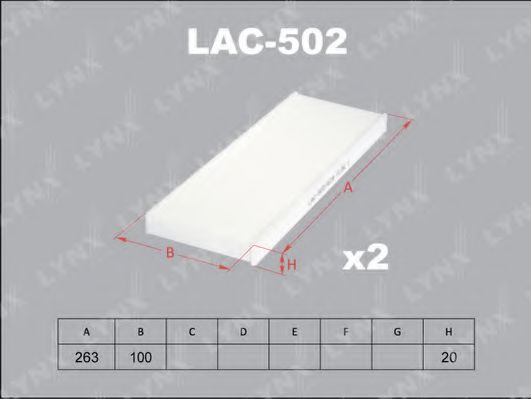 Фильтр салона lynxauto LAC-502