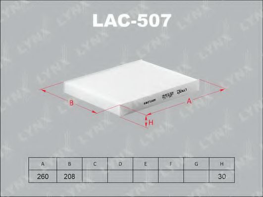 Фильтр салона lynxauto LAC-507