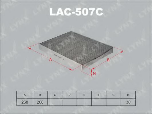 Фильтр салона lynxauto LAC-507C