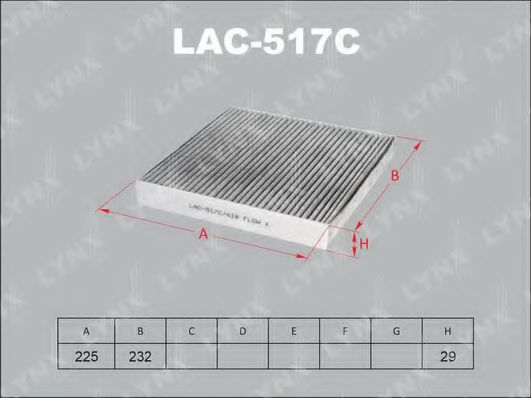 Фильтр салона lynxauto LAC-517C