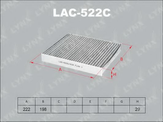 Фильтр салона lynxauto LAC-522C