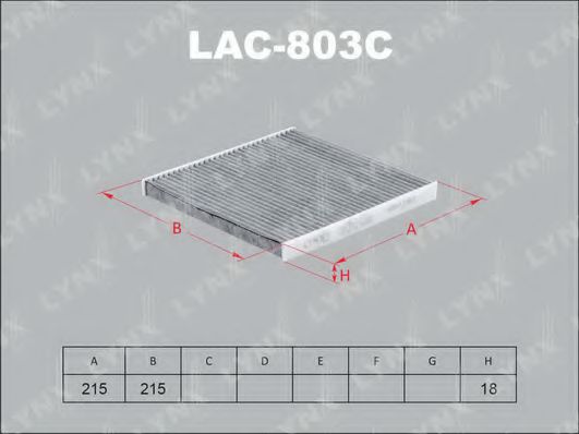 Фильтр салона lynxauto LAC-803C
