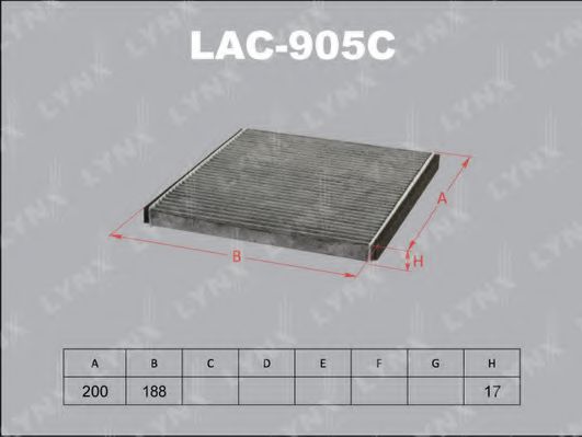 Фильтр салона lynxauto LAC-905C