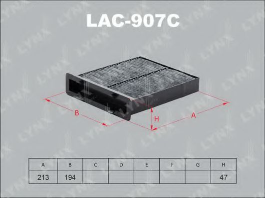 Фильтр салона lynxauto LAC-907C