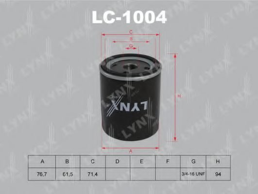 Масляный фильтр lynxauto LC-1004