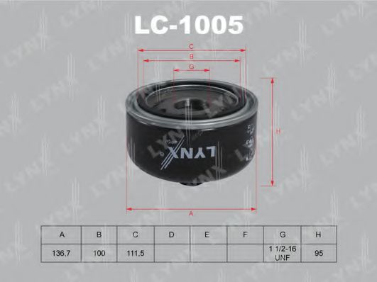 Масляный фильтр lynxauto LC-1005