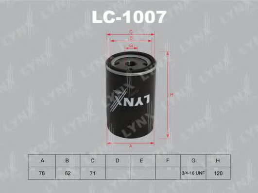 Масляный фильтр lynxauto LC-1007