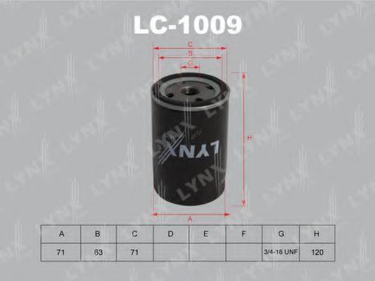 Масляный фильтр lynxauto LC-1009