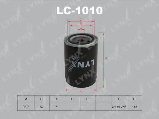 Масляный фильтр lynxauto LC-1010