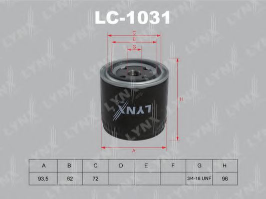 Масляный фильтр lynxauto LC-1031