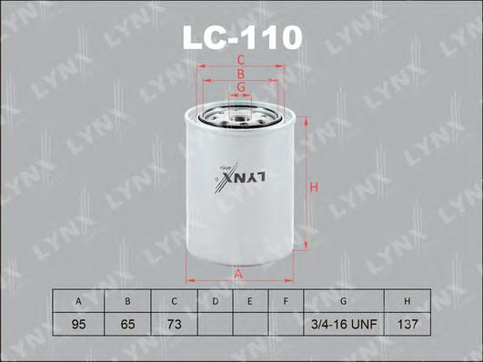 Масляный фильтр lynxauto LC-110