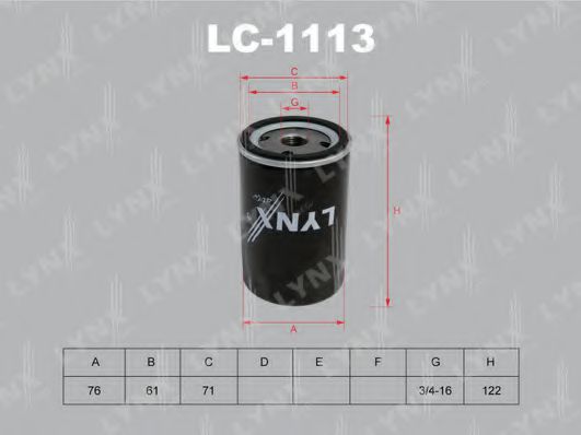 Масляный фильтр lynxauto LC-1113