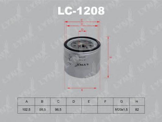 Масляный фильтр lynxauto LC-1208