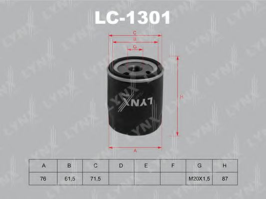 Масляный фильтр lynxauto LC-1301