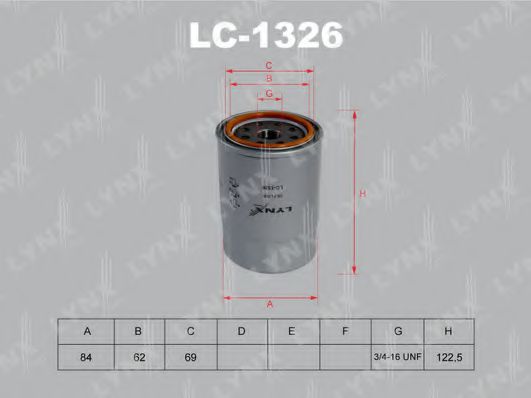 Масляный фильтр lynxauto LC-1326