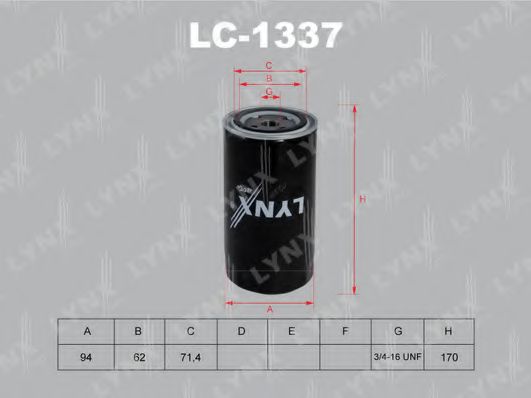 Масляный фильтр lynxauto LC-1337