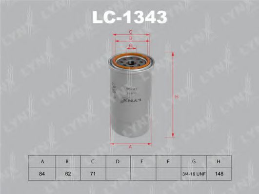 Масляный фильтр lynxauto LC-1343