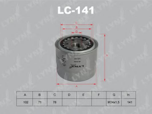 Масляный фильтр lynxauto LC-141
