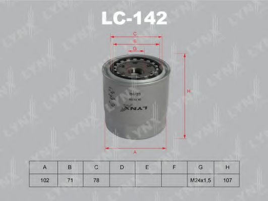 Масляный фильтр lynxauto LC-142