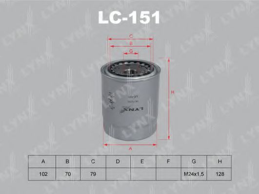 Масляный фильтр lynxauto LC-151