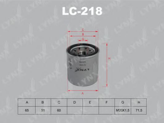 Масляный фильтр lynxauto LC-218