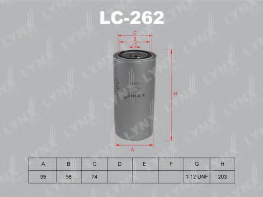 Масляный фильтр lynxauto LC-262