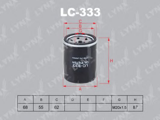 Масляный фильтр lynxauto LC-333