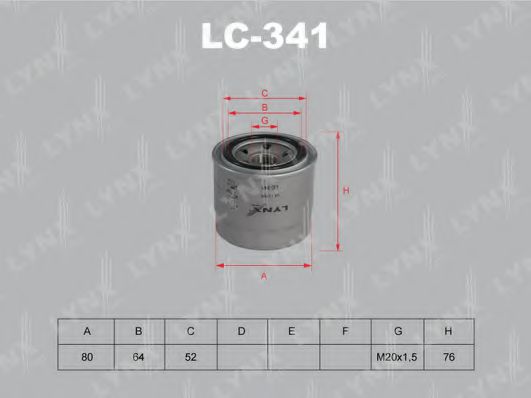 Масляный фильтр lynxauto LC-341