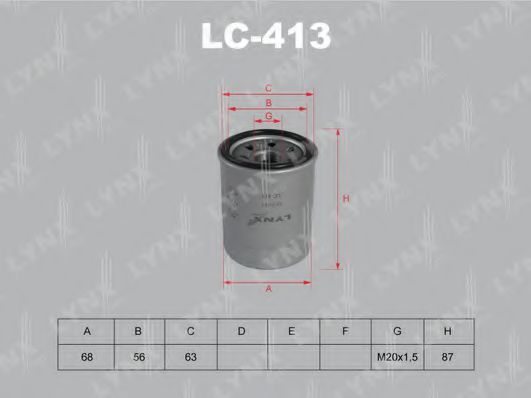 Масляный фильтр lynxauto LC-413