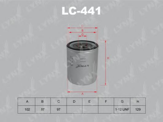 Масляный фильтр lynxauto LC-441