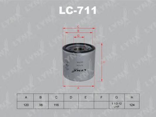 Масляный фильтр lynxauto LC-711