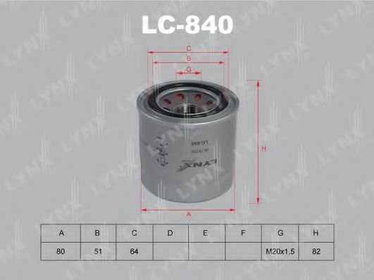Масляный фильтр lynxauto LC-840