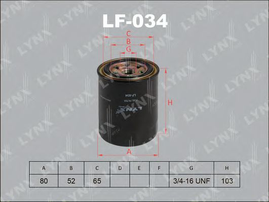 Топливный фильтр lynxauto LF-034