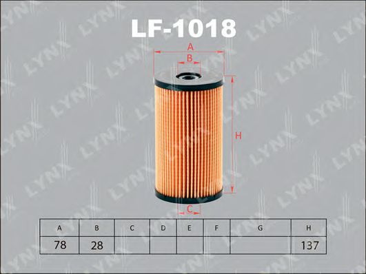 Топливный фильтр lynxauto LF-1018