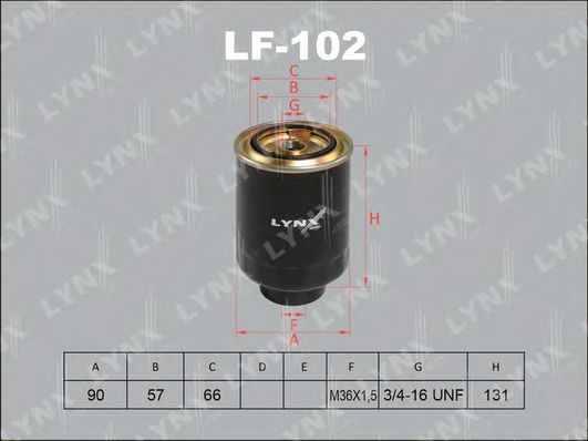 Топливный фильтр lynxauto LF-102