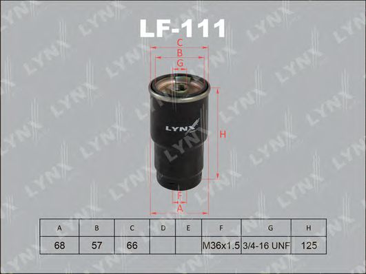 Топливный фильтр lynxauto LF-111