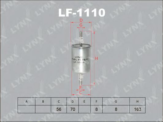 Топливный фильтр lynxauto LF-1110
