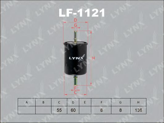 Топливный фильтр lynxauto LF-1121